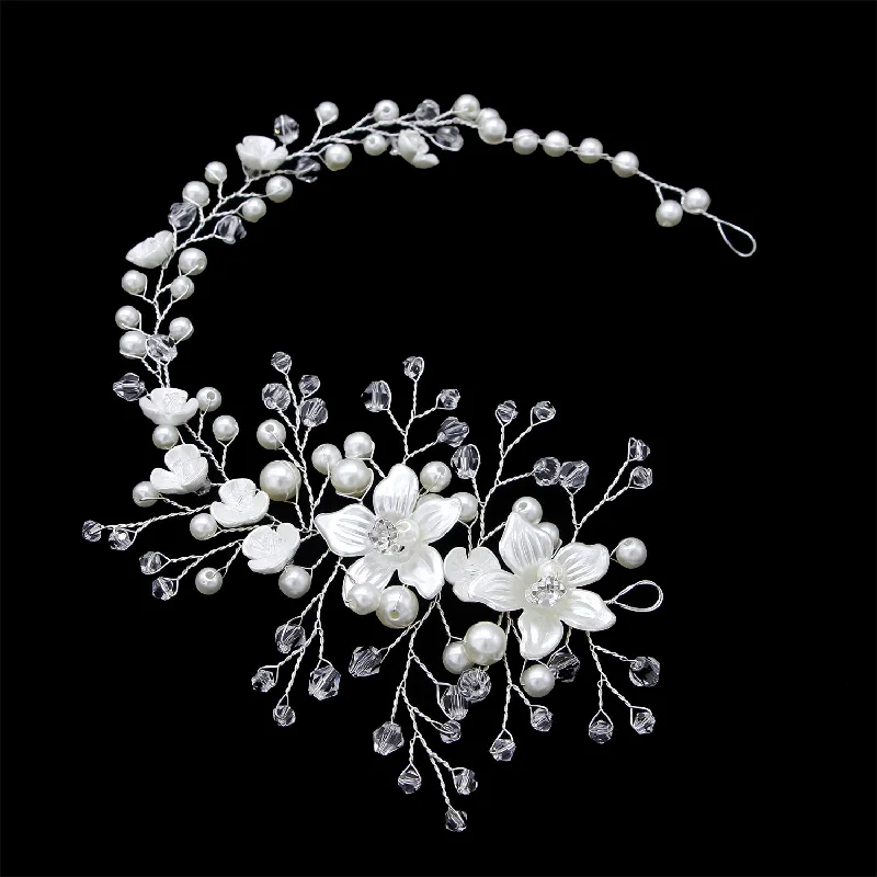 Price Smash one-shoulder dressone-shoulder dressWedding Headpieces Handmade Flowers Bridal Accessories Wedding Hair Accessories Crystal Pearl Headpieces 601071421433