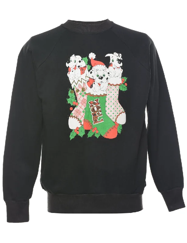 Early Access chic padded coatAnimal Design Christmas Sweatshirt - M