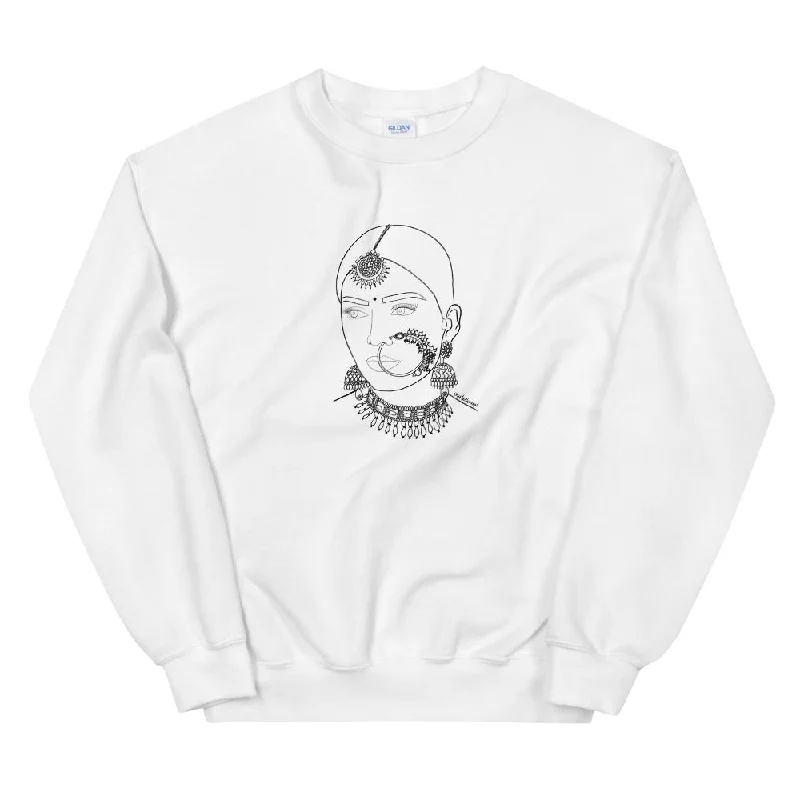 sleek gym hoodieLine Drawing Desi Rani Sweatshirt