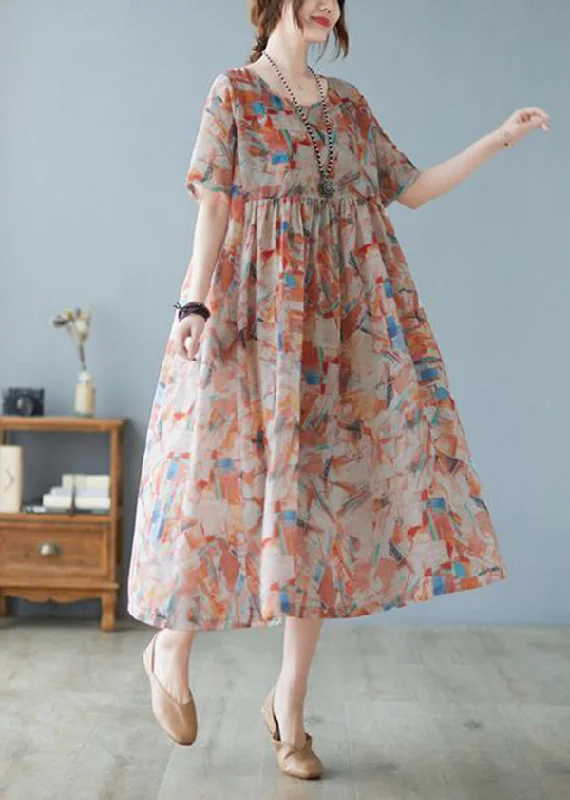 Friends and Family Sale casual shift dresscasual shift dressWomen Oversized Print Exra Large Hem Cotton Long Dresses Short Sleeve