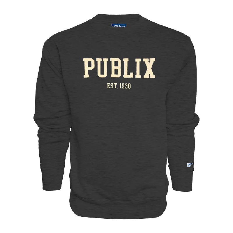 windproof jacketPublix EST. 1930 Blue 84 Crewneck - felt letter appliqué