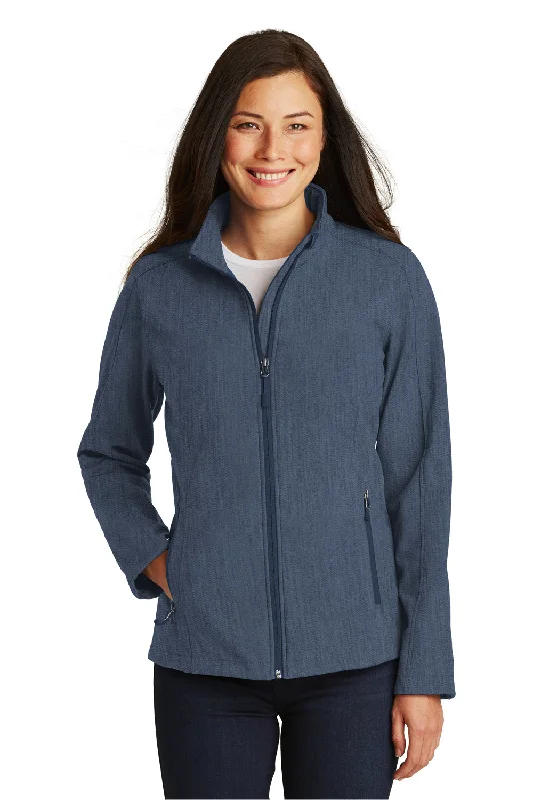 Final Sale warm jacketPort Authority Womens Core Wind & Water Resistant Full Zip Jacket - Heather Navy Blue Final Sale warm jacketPort Authority Womens Core Wind & Water Resistant Full Zip Jacket - Heather Navy Blue
