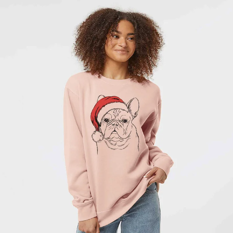 Best Seller fashionable workout wearSanta Fudge the French Bulldog - Unisex Pigment Dyed Crew Sweatshirt Best Seller fashionable workout wearSanta Fudge the French Bulldog - Unisex Pigment Dyed Crew Sweatshirt