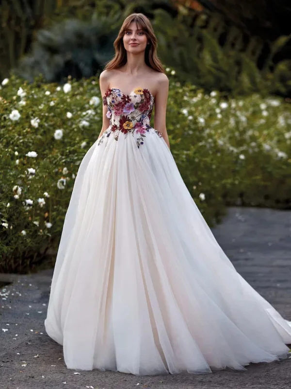 Savings Bonanza fitted bodycon dressfitted bodycon dressGorgeous Strapless Floral Light Champagne Long Prom Dresses, Light Champagne Formal Evening Dresses with 3D Flowers SP2700