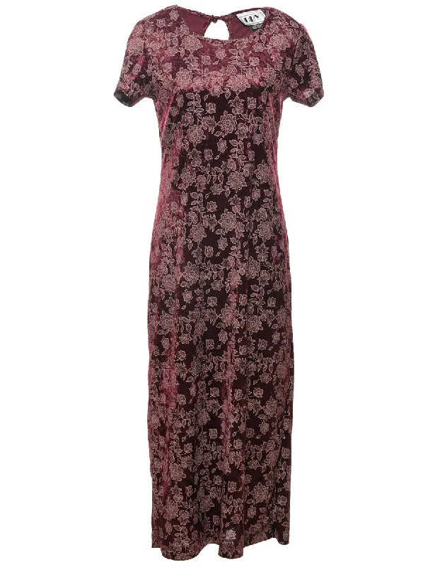 Steals and Deals trendy bomber coatFloral Print Evening Dress - M