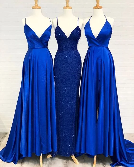 Warehouse Sale stylish party dressstylish party dressSimple Slit Royal Blue Prom Dress