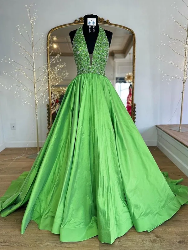 Limited Time ashionable dressashionable dressHalter V Neck Backless Beaded Green Long Prom Dresses, Long Green Formal Graduation Evening Dresses with Sequins SP3013 Limited Time ashionable dressashionable dressHalter V Neck Backless Beaded Green Long Prom Dresses, Long Green Formal Graduation Evening Dresses with Sequins SP3013