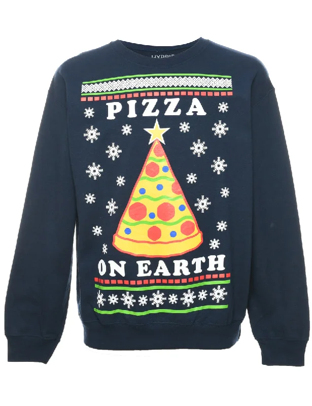 Don’t Miss Out long coatPizza On Earth Christmas Sweatshirt - M