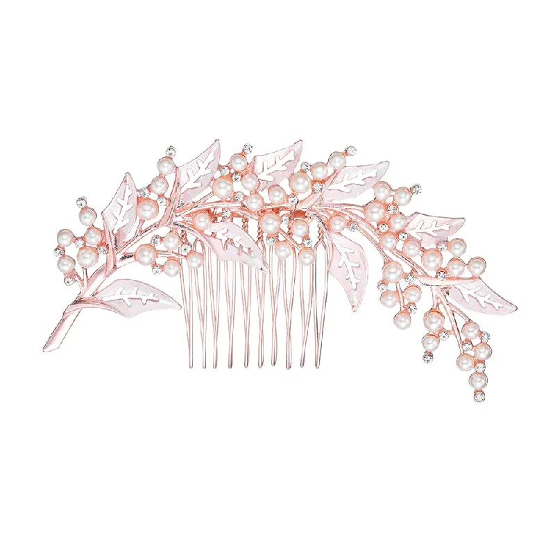 Crazy Savings elegant shift dresselegant shift dressINS style bridal bridal headpiece alloy hollow leaf hair comb Pearl rhinestone disc hair insert comb 597016876018