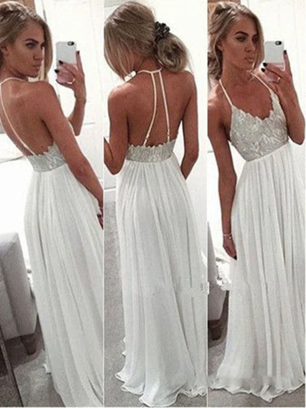 Get It Before It’s Gone stylish dressstylish dressCustom Made White A-line Backless Long Lace Prom Dresses, Formal Dress