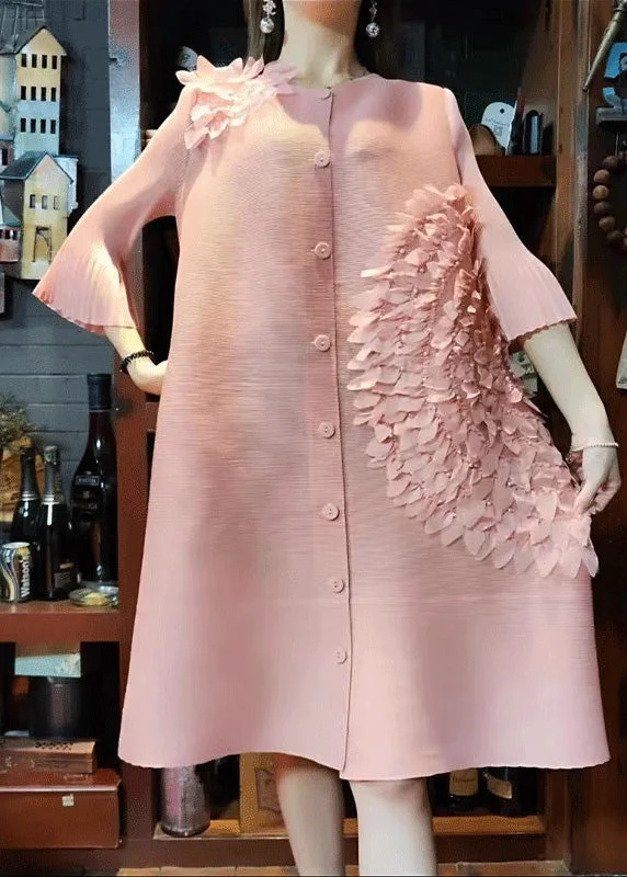 Value Deals vintage-inspired dressvintage-inspired dressBeautiful Pink O-Neck Nail Bead Floral Button Long Dress Long Sleeve Value Deals vintage-inspired dressvintage-inspired dressBeautiful Pink O-Neck Nail Bead Floral Button Long Dress Long Sleeve