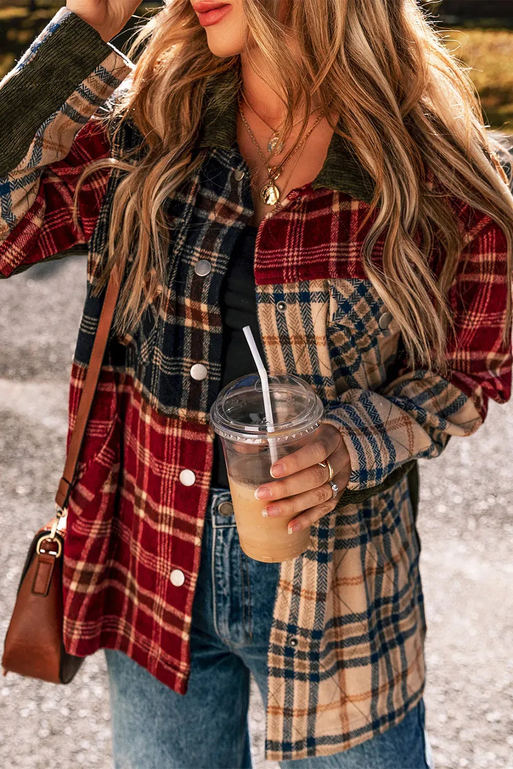 Fantastic Deals Plaid Button Up Long Sleeve Shacket (IN STOCK)
