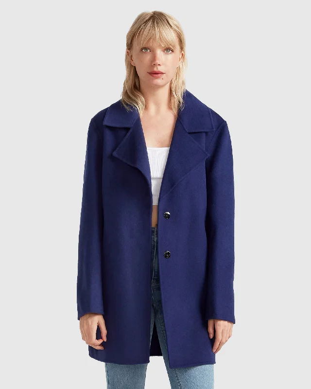 Final Markdown long coatNEW FIT Ex-Boyfriend Wool Blend Oversized Jacket - Midnight Blue Final Markdown long coatNEW FIT Ex-Boyfriend Wool Blend Oversized Jacket - Midnight Blue
