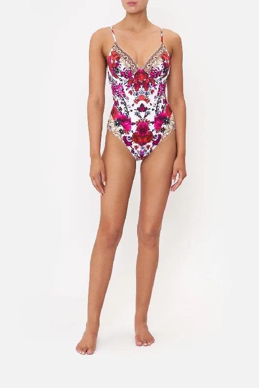Can't Miss SOFT CUP UNDERWIRE ONE PIECE REIGN OF ROSES