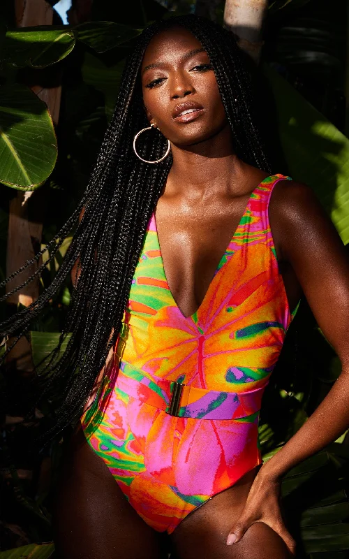 Final Sale HALO Sa Caleta Swimsuit in Hot Tropic