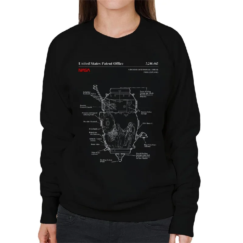Seasonal Sale warm workout hoodieNASA Russian Mini Research Module 2 Blueprint Women's Sweatshirt Seasonal Sale warm workout hoodieNASA Russian Mini Research Module 2 Blueprint Women's Sweatshirt
