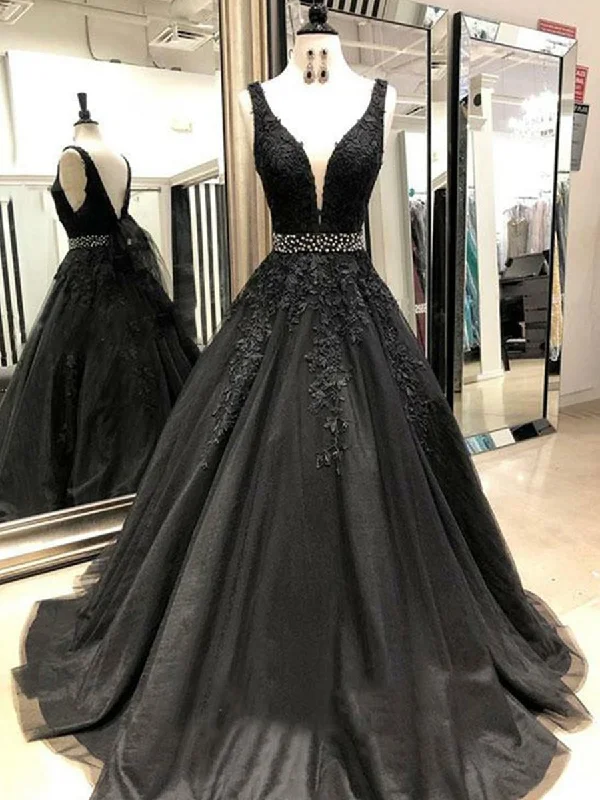 Daily Specials casual shift dresscasual shift dressA Line V Neck Black Lace Long Prom Dresses, Lace Black Formal Dresses, Black Evening Dresses