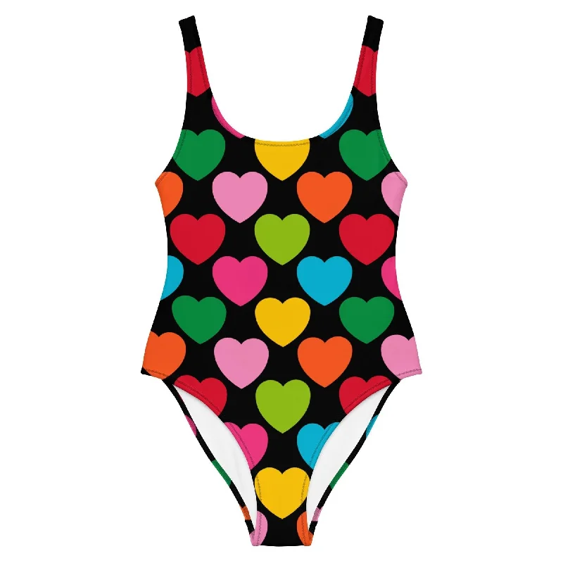 Price Meltdown ELLIE LOVE mix black - One-Piece Swimsuit