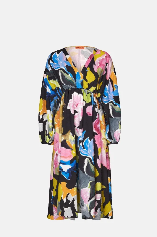 Seasonal Clearance athletic style hoodieVeroma Dress Artistic Floral