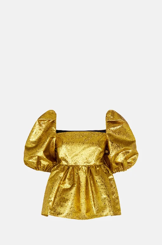 Friends and Family Sale oversized gym sweatshirtKinsley Top Luminescent Gold