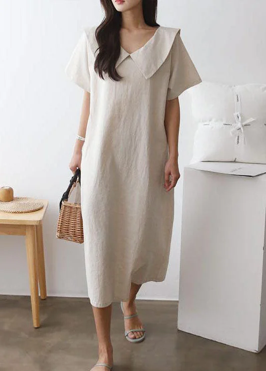 Savings Alert casual shift dresscasual shift dressNatural Apricot Peter Pan Collar Patchwork Cotton Dress Summer Savings Alert casual shift dresscasual shift dressNatural Apricot Peter Pan Collar Patchwork Cotton Dress Summer