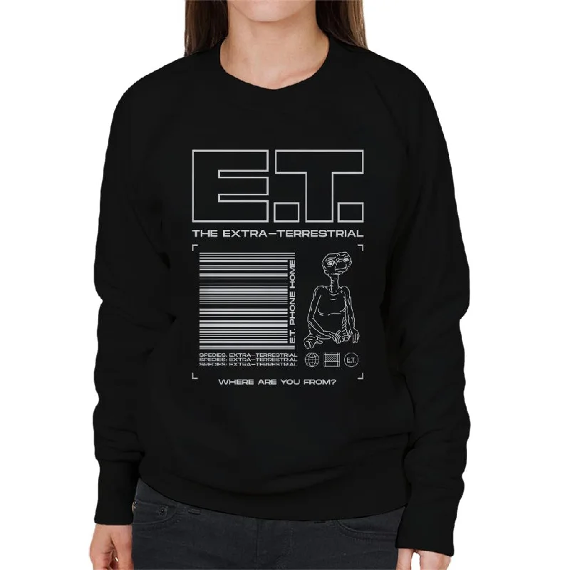 Big Savings sleek workout sweatshirtE.T. The Extra Terrestrial Where Are You From Women's Sweatshirt Big Savings sleek workout sweatshirtE.T. The Extra Terrestrial Where Are You From Women's Sweatshirt
