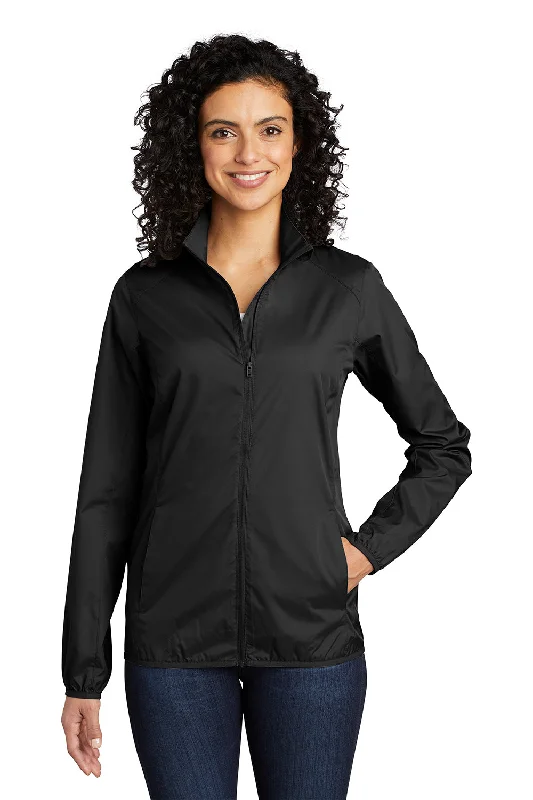 lightweight coatPort Authority Womens Zephyr Wind & Water Resistant Full Zip Jacket - Black