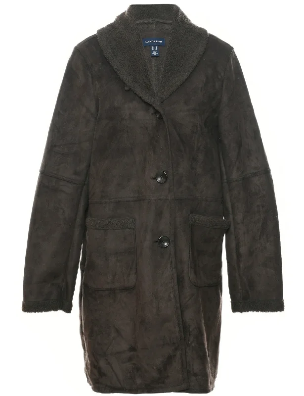 Seasonal Clearance casual coatSingle Breasted Shearling Jacket - L