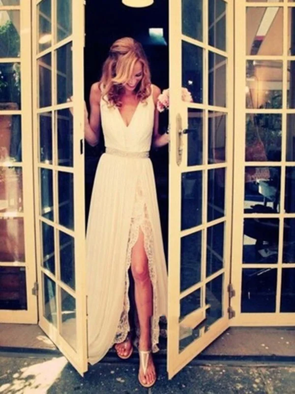 Markdown Madness velvet dressvelvet dressIvory A Line V Neck Floor Length Lace Wedding Dress with Slit, A Line V Neck Lace Prom Dresses, Formal Dress Markdown Madness velvet dressvelvet dressIvory A Line V Neck Floor Length Lace Wedding Dress with Slit, A Line V Neck Lace Prom Dresses, Formal Dress