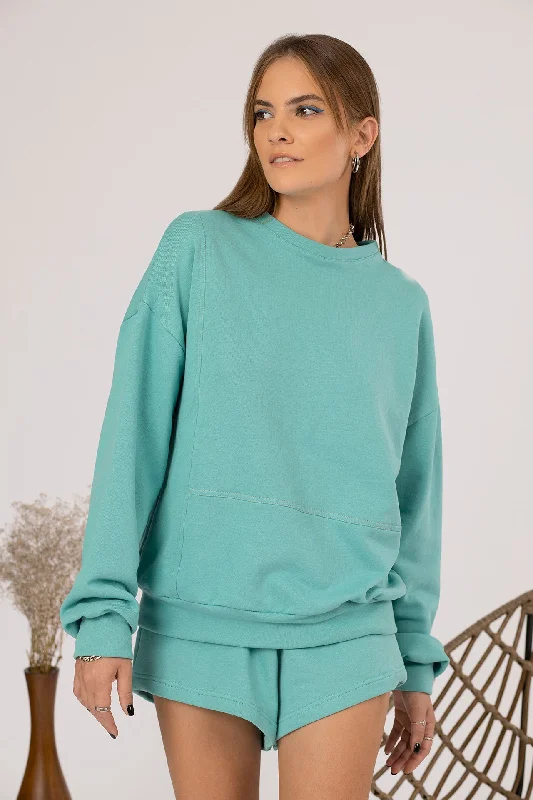 Crazy Deals workout-ready hoodieThe Gia Sweatshirt in Mint Green