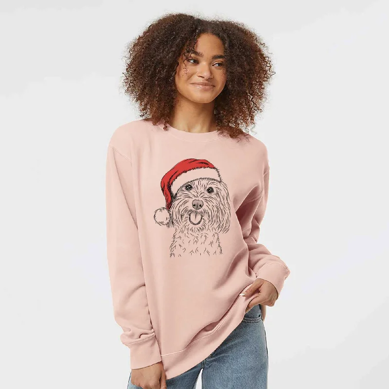 Amazing Deals high-end athletic hoodieSanta Cuddles the Coton de Tulear - Unisex Pigment Dyed Crew Sweatshirt Amazing Deals high-end athletic hoodieSanta Cuddles the Coton de Tulear - Unisex Pigment Dyed Crew Sweatshirt