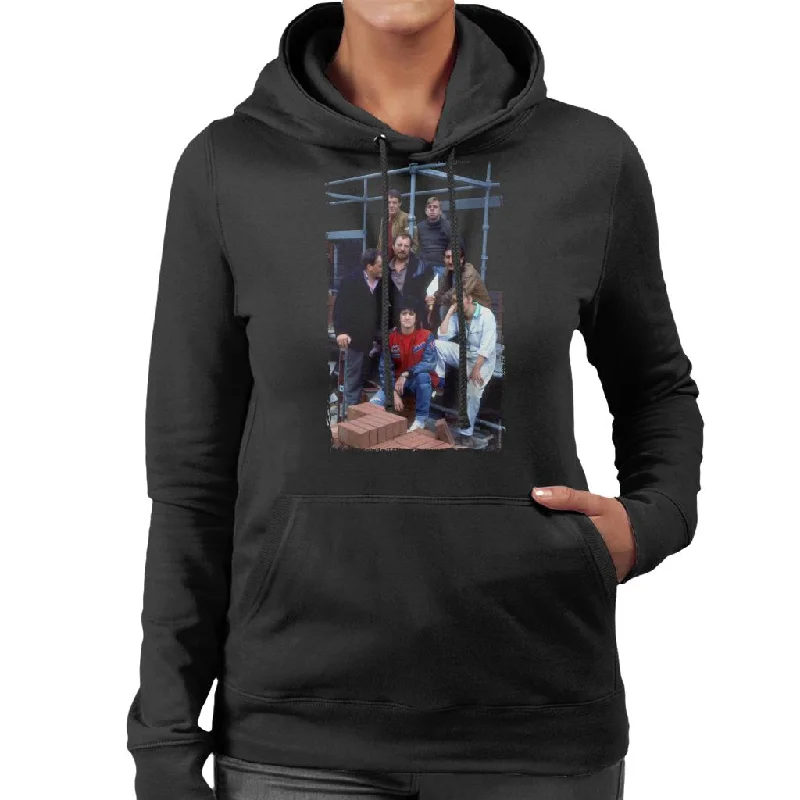 Super Bargain trendy hooded sweatshirtTV Times Cast Of Auf Wiedersehen Pet Women's Hooded Sweatshirt