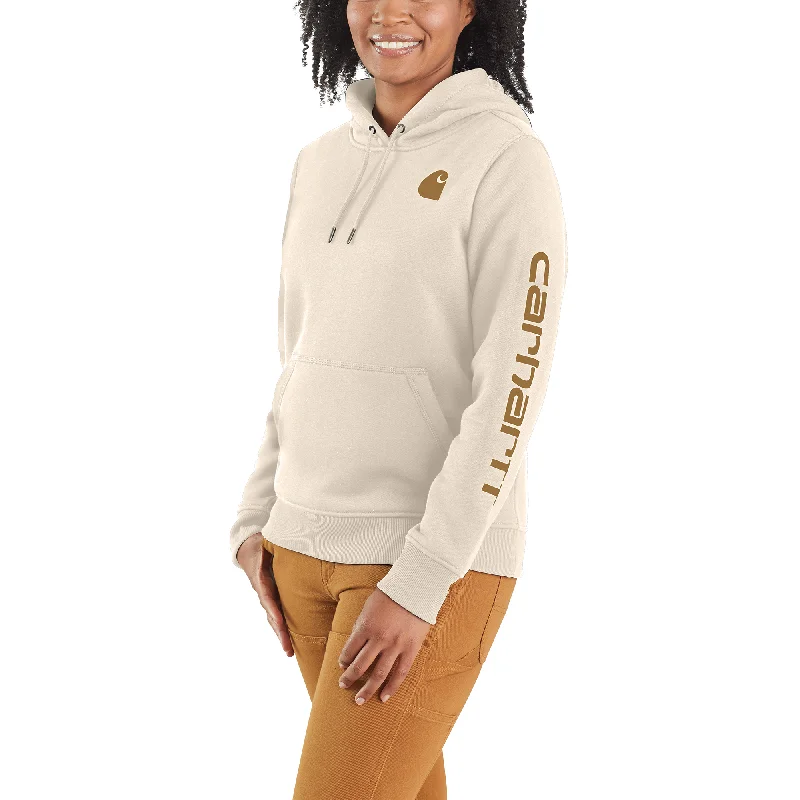 Incredible Offers modern outerwearCarhartt Women's Clarksburg Graphic Sleeve Hoodie_Malt/Carhartt Brown