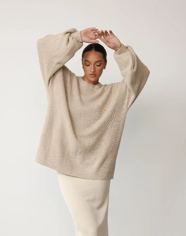 The Best Prices Cody Oversized Jumper (Oatmeal)