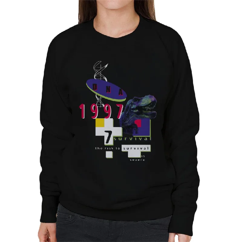 Quick Sale stylish sports hoodieJurassic Park DNA 1997 The Risk To Survival Is Severe Women's Sweatshirt Quick Sale stylish sports hoodieJurassic Park DNA 1997 The Risk To Survival Is Severe Women's Sweatshirt