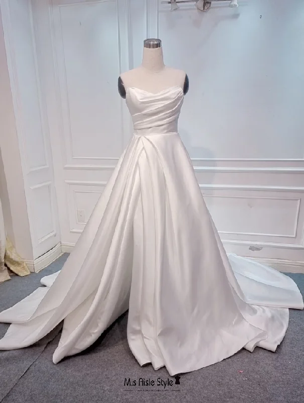 vintage dressSexy Split Outdoor Wedding Dress