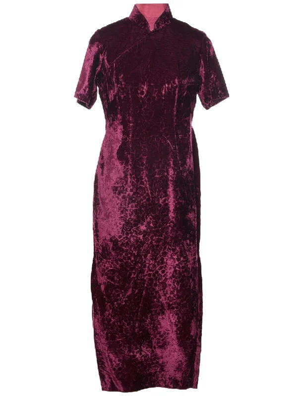 Final Clearance trendy puffer coatVelvet Evening Dress - L