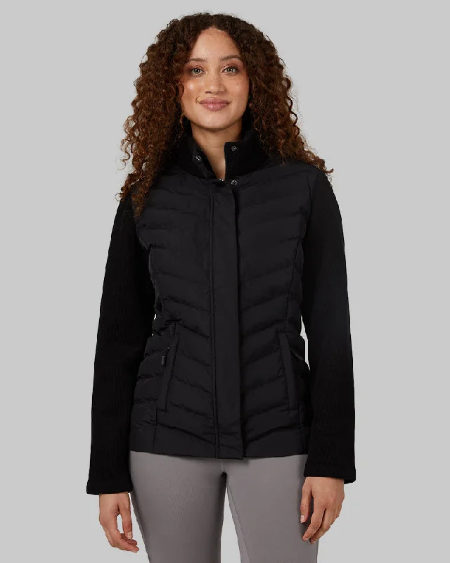 Overstock Sale contemporary coatWOMEN'S MIXED MEDIA CHEVRON JACKET