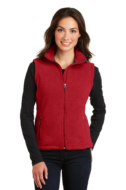 contemporary coatPort Authority Womens Full Zip Fleece Vest - True Red