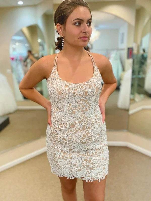 Limited Time boho dressboho dressCute Short Champagne Lace Prom Dresses, Champagne Lace Homecoming Dresses, Short Champagne Formal Graduation Evening Dresses SP2355