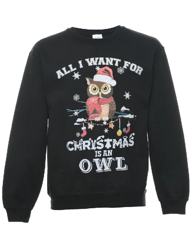 Exclusive Online Offer warm outerwearOwl Christmas Sweatshirt - S