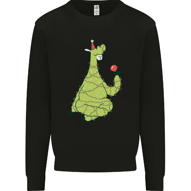 Super Sale fashionable fitness sweatshirtA Llama Wearing a Christmas Hat Xmas Mens Sweatshirt Jumper Super Sale fashionable fitness sweatshirtA Llama Wearing a Christmas Hat Xmas Mens Sweatshirt Jumper
