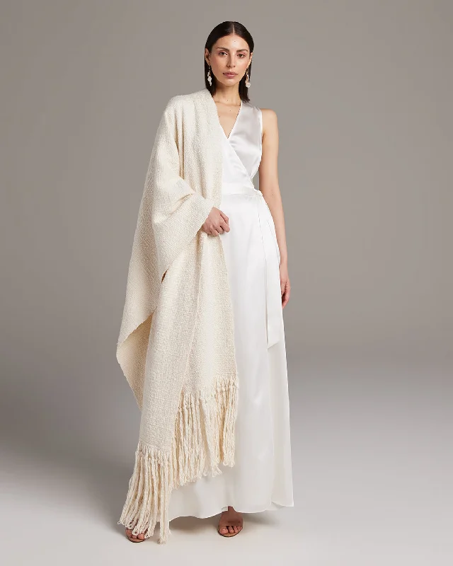 Special Savings chic coatFlammé Fringe Wrap
