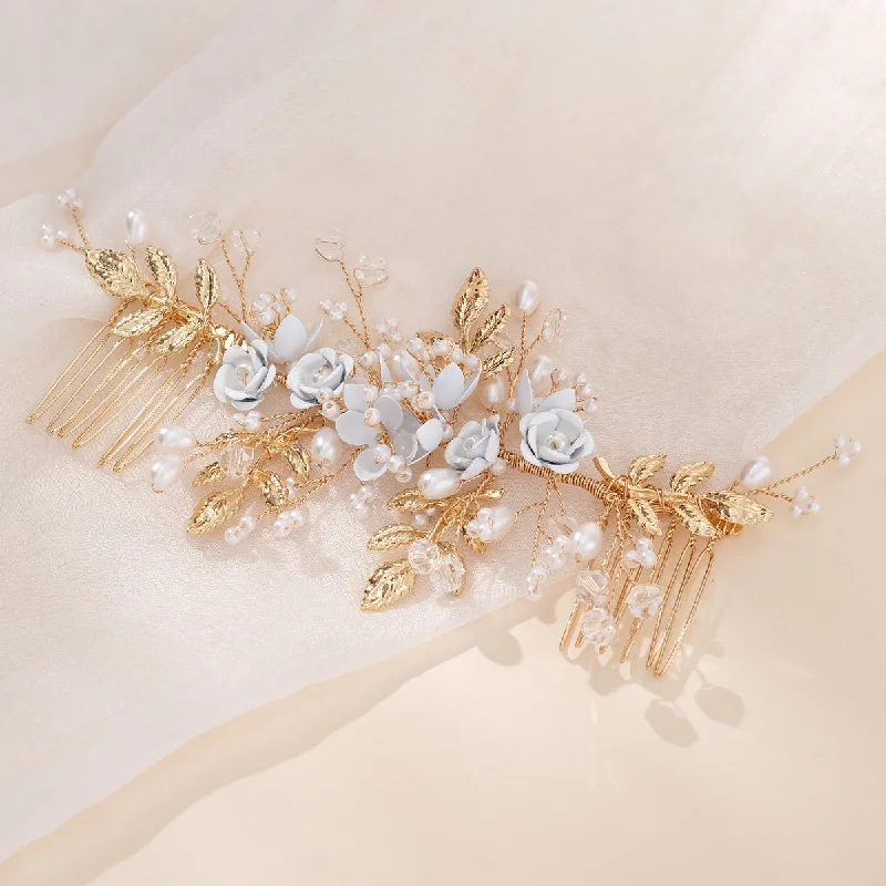 TIME-Limited Offer tiered dresstiered dressBridal accessories Insert comb Atmospheric flowers wedding hair styling hair accessories vintage handcrafted comb 768931639047