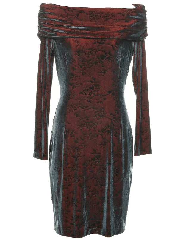 wool-blend coatVelvet Evening Dress - M