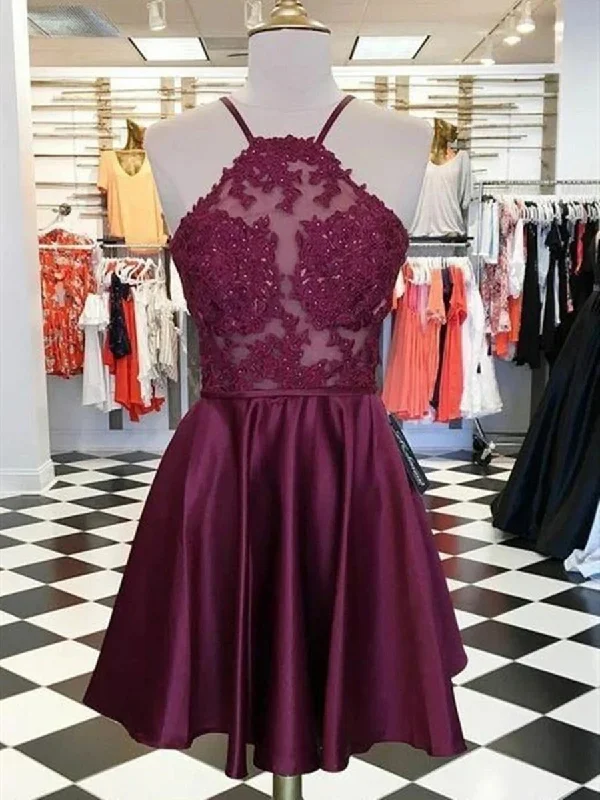 Limited Edition chic slip dresschic slip dressCute Short Burgundy Lace Prom Dresses, Burgundy Lace Formal Graduation Evening Dresses, Burgundy Homecoming Dresses