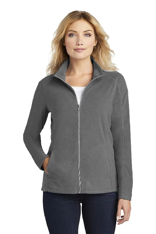 oversized puffer coatPort Authority Womens Pill Resistant Microfleece Full Zip Jacket - Pearl Grey