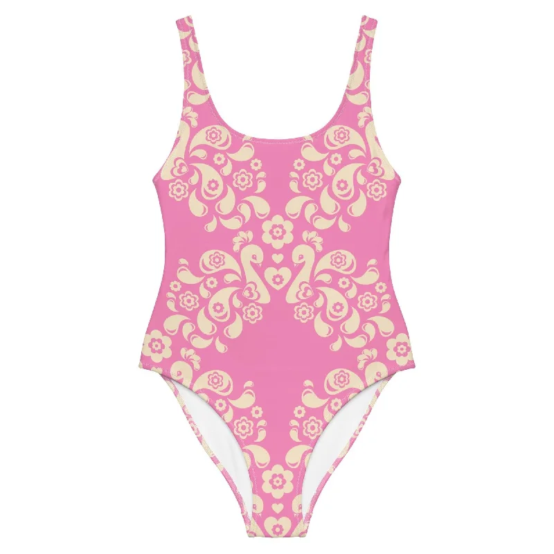 Midnight Madness PEACOCK LOVE pink - One-Piece Swimsuit