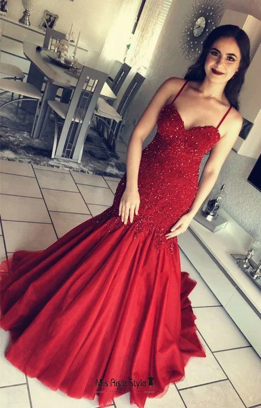 Lowest Price form-fitting dressform-fitting dressMermaid Deep Red Evening Dress