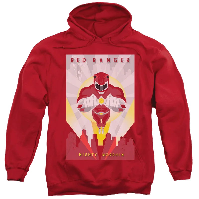 Blowout Deals premium hoodieMighty Morphin Power Rangers Red Deco - Pullover Hoodie
